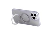 Handys - Cover & Cases - Joyroom Magnetic protective phone case with holder JR-BP004 for iPhone 15 Pro (transparent) - JR-BP004 iP 15 Pro T