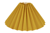 Lampen - Alpe Design Plissierter Lampenschirm aus gelbem Leinen 15 cm - 4141542