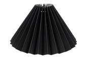 Lampen - Alpe Design Plissierter Lampenschirm aus schwarzem Leinen 18 cm - 4141841