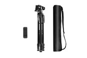 Tripods & Stative - Puluz Aluminum Live Selfie Tripod with 3D Head and Phone Holder (Black) - PU3096B