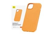 Handys - Cover & Cases - Baseus Phone Case for iPhone 15 ProMax Fauxther Series (Orange) - P60157304713-03