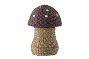 Einrichtung - Bloomingville Mini - Corintha Basket w/Lid - Red - Seagrass - 82048260