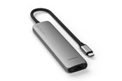 Dockingstationen - Satechi 7-in-1 USB-C Slim Multiport Adapter with Ethernet - Space Grey - ST-P7SM