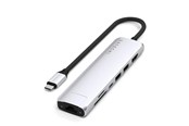 Dockingstationen - Satechi 7-in-1 USB-C Slim Multiport Adapter with Ethernet - Silver - ST-P7SS