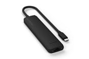 Dockingstationen - Satechi 7-in-1 USB-C Slim Multiport Adapter with Ethernet - Black - ST-P7SK