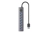 USB-Hubs - ORICO CL7U USB-C to 7x USB 3.0 Hub Adapter (gray) USB-Hubs - USB 3.0 - 7 - Grau - CL7U-U3-10-GY-BP