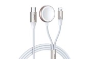 Handys - Adapter und Ladegeräte - Joyroom Fast Charging Magnetic Charger 2-in-1 S-IW012 30W 1.5m (White) - S-IW012