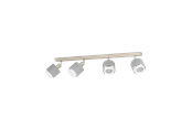 Lampen - EGLO BELLIZZI spot 4L brushed steel/grey - 901048