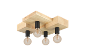 Lampen - EGLO HALKIN ceiling lamp brown/black - 43798