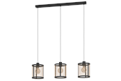 Lampen - EGLO DELLOW long table pendant black/brass - 43605