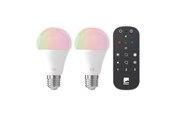Smart-Home - EGLO CONNECT-Z LED A60 9W RGB+TW E27 matt 2-pack incl. remote control - 110311