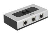 Switches - DeLOCK Switch RJ45 10/100/1000 2 port manual bidirectional - 87673