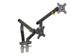 Wandhalterungen, AV-Halterungen & AV-Möbel - Bakker Elkhuizen Flexible Dual mounting kit - adjustable dual arms - for 2 monitors - dark grey - Max 10 kg - recommended for 17"-35" (for flat screen), 17"-32" (for curved screen) - BNEBFDDG
