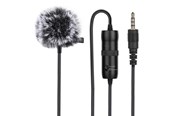 Mikrofone - Puluz Microphone with a clip 3.5mm Jack 6m - PU427