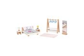 Puppen & Zubehör - Goki Wooden Doll Furniture Bedroom 18pcs. - 51468