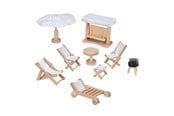 Dolls & Accessories - Goki Wooden Doll Furniture Garden Furniture 9 pieces. - 51475
