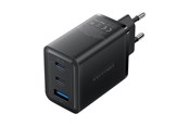 Handys - Adapter und Ladegeräte - Vention Wall charger FERB0-EU 2xUSB-C USB- A 65W/65W/30W GaN (black) - FERB0-EU