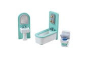 Dollhouse & Accessories - Tidlo Wooden Dollhouse Furniture Bathroom 3 pieces - T0222
