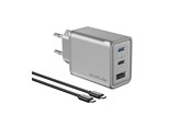 Netzteile für Laptops - EcoFlow Rapid - GaN Fast Charger 65W (USB-A & 2x USB-C) + 1m 100w USB-C cable - EFA-65W-GAN-CHARGER-EU