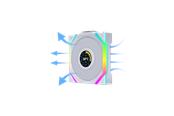 Gehäuselüfter - Lian Li UNI FAN SL Wireless LCD Reverse White - Gehäuselüfter - 120mm - Weiß mit RGB-Beleuchtung - 31 dBA - G99.12RSLLCD1W1W.00