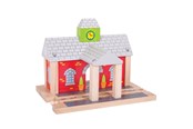 Holzspielzeug - Bigjigs Wooden Rails - Railway Station - BJT215