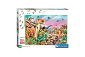 Puzzle - Clementoni Jigsaw Puzzle Super Color Land of Dinosaurs 104pcs. - 25779