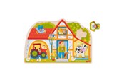 Puzzle - Goki Wooden Stud Puzzle My Farm 7 pcs. - 57349