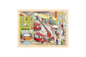Puzzle - Goki Wooden Jigsaw Puzzle Fire Fighting 96pcs. Holz - 57336