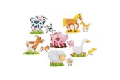 Puzzle - Goki Wooden Jigsaw Puzzle Farm Animals 25 pcs. - 57414