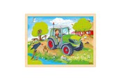 Puzzle - Goki Wooden Jigsaw Puzzle Tractor 96pcs. Holz - 57326