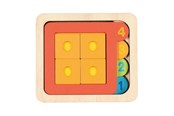 Puzzle - Goki Wooden Layer Puzzle Shapes and Numbers 15 pc Holz - 57350