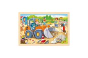 Puzzle - Goki Wooden Jigsaw Puzzle Construction Site 24 pc Holz - 57411