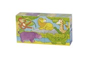 Puzzle - Goki Wooden Block Puzzle Safari 5 pcs. Holz - 57686