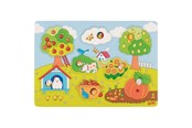 Puzzle - Goki Wooden Background Shape Puzzle in the Garden 8 pcs. Holz - 57473