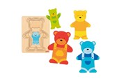 Puzzle - Goki Wooden Layer Puzzle Bear 5 pcs. Holz - 57449