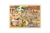 Puzzle - Goki Wooden Jigsaw Puzzle Horse Riding School 96 pcs. Holz - 57367