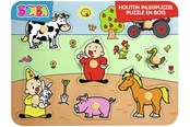Puzzle - Studio 100 Bumba Wooden Stud Puzzle Farm 7 pcs. Holz - MEBU00004430