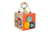 Baby Spielzeug - Small Foot - Wooden Activity Cube Motor Skills Spiral Dino - 12618