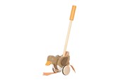 Baby Spielzeug - Small Foot - Wooden Push Figure Duck with Moving Head - 12493