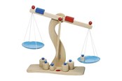 Spielküche & Zubehör - Goki Wooden Scale with Metal Weights - 51856