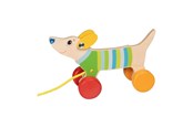 Baby Spielzeug - Goki Wooden Pull Along Dog - 54878