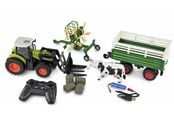 Ferngesteuert - Amewi RC Tractor with XL Accessory Package 1:24 RTR Green - 22641