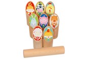 Gartenspiele - Wooden Viking Game Animals Kubb in Cotton Bag - 56648
