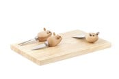 Tischgedeck - Kikkerland - Cheese Board And 3 Mouse Knives (CHS07) - CHS07