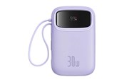 Powerbank (Akku) - Baseus QPow 2 10000mAh 30W 2xUSB-C powerbank (purple) - 10000 mAh - P10055008513-00