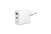 Handys - Adapter und Ladegeräte - Gembird Universal USB charger with LED QC 3.0 & PD 20W 2-port - White - TA-UC-PDQC20L-W-01
