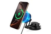 Handys - Adapter und Ladegeräte - Spigen OneTap Pro 4 MagSafe Car Mount Charger - black - Wireless / Dashboard / Windshield - ACP08544