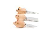 Küchengerät - Kikkerland Cheese Knives Mice Set Of 3 - CHS08