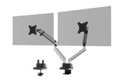 Monitorhalterung - DURABLE Tischhalterung mit zwei flexiblen Monitorarmen. Individuelle Einstellung von Höhe, Neigung und Ausrichtung des Bildschirms. - 509723