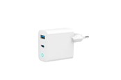 Handys - Adapter und Ladegeräte - Gembird Universal GaN USB charger with LED QC 3.0 & PD 65W 2-port - White - TA-UC-PDQC65L-W-01